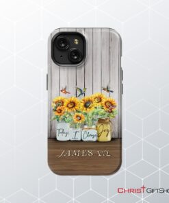 Today I Choose Joy James 12, Sunflower Vase, Hummingbird Phone Case