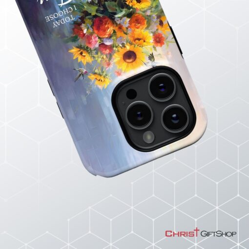 Today I Choose Joy, Hummingbird Sunflower Phone Case