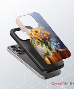 Today I Choose Joy, Hummingbird Sunflower Phone Case