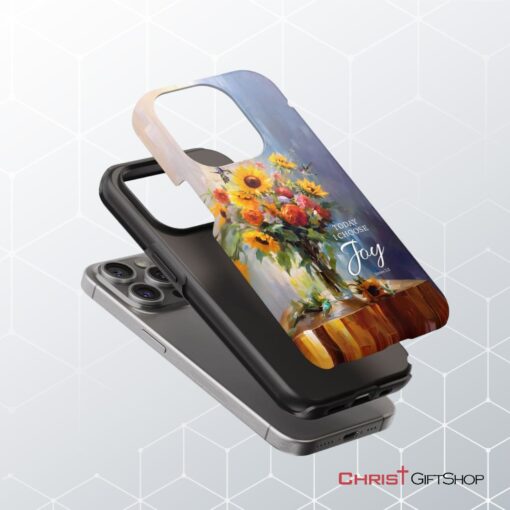 Today I Choose Joy, Hummingbird Sunflower Phone Case