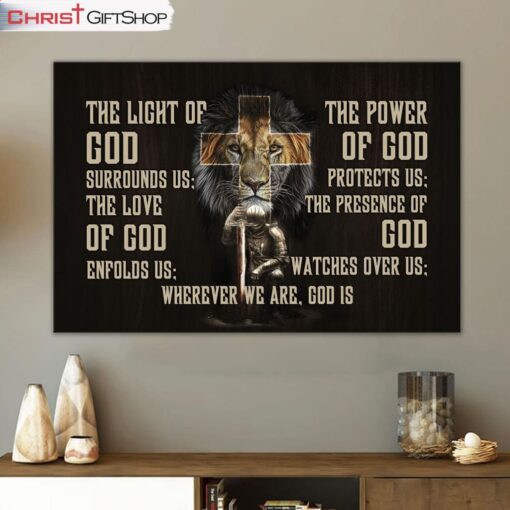 Warrior Lion Of Judah Canvas Warrior Prayer For Protection Wall Art Canvas and Poster Print