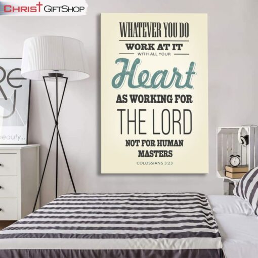 Working For The Lord Colossians 323 Wall Art Canvas