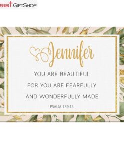 You Are Fearfully And Wonderfully Made Personalized Canvas Print