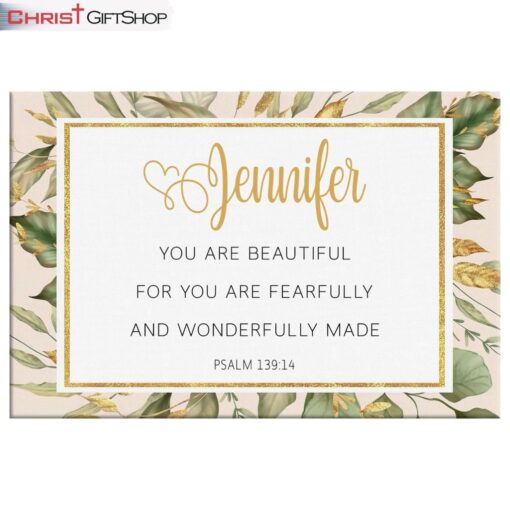 You Are Fearfully And Wonderfully Made Personalized Canvas Print