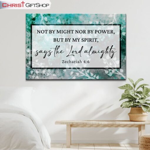 Zechariah 46 Not By Might Nor By Power But By My Spirit Wall Art Canvas