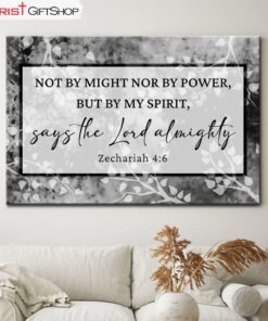 Zechariah 46 Not By Might Nor By Power But By My Spirit Wall Art Canvas