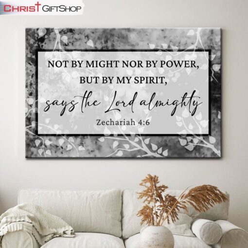 Zechariah 46 Not By Might Nor By Power But By My Spirit Wall Art Canvas