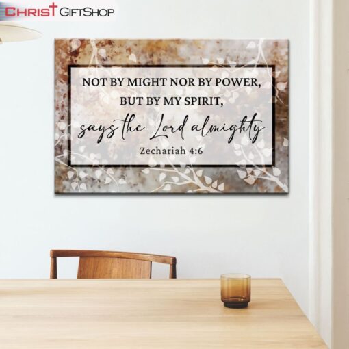 Zechariah 46 Not By Might Nor By Power But By My Spirit Wall Art Canvas