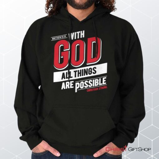 All Things Are Possible Hoodie, Christian Gifts