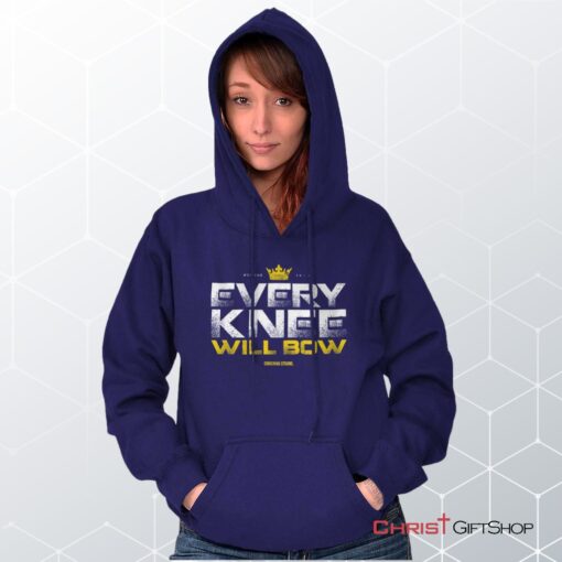 Every Knee Will Bow Crown Hoodie, Christian Faith Shirt