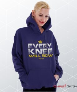 Every Knee Will Bow Crown Hoodie, Christian Faith Shirt