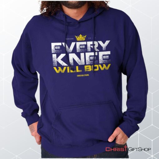 Every Knee Will Bow Crown Hoodie, Christian Faith Shirt