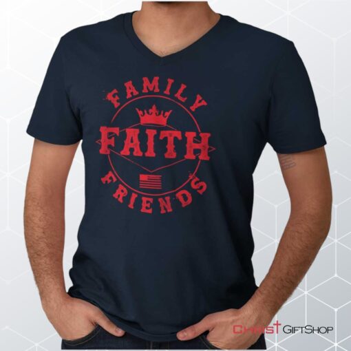 Faith Family Friends V Neck Unisex Shirt, Hoodie, Sweatshirt, Christian Shirt