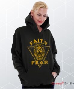 Faith Over Fear Lion Hoodie, Christian Faith Shirt