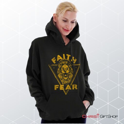 Faith Over Fear Lion Hoodie, Christian Faith Shirt