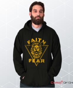 Faith Over Fear Lion Hoodie, Christian Faith Shirt