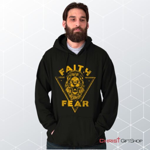 Faith Over Fear Lion Hoodie, Christian Faith Shirt