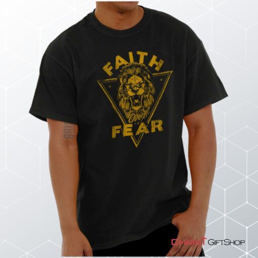 Faith Over Fear Lion Unisex Shirt, Christian Shirt