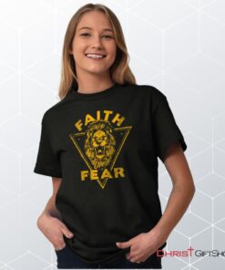 Faith Over Fear Lion Unisex Shirt, Christian Shirt