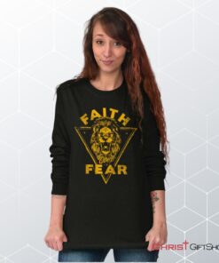 Faith Over Fear Lion Unisex Shirt, Hoodie, Sweatshirt, Christian Shirt