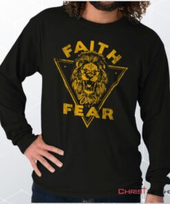 Faith Over Fear Lion Unisex Shirt, Hoodie, Sweatshirt, Christian Shirt