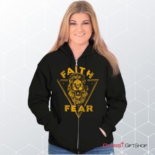 Faith Over Fear Lion Unisex Shirt, Jesus Shirt