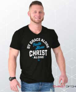 Grace Faith Christ Alone V Neck Unisex Shirt, Hoodie, Sweatshirt, Jesus Shirt