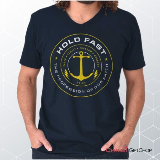 Hold Fast to Faith V Neck Unisex Shirt, Hoodie, Sweatshirt, Jesus Shirt