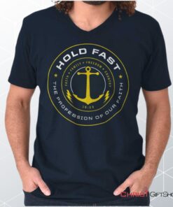 Hold Fast to Faith V Neck Unisex Shirt, Hoodie, Sweatshirt, Jesus Shirt