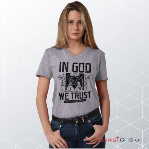 In God We Trust V Neck Unisex Shirt, Hoodie, Sweatshirt, Christian Shirt