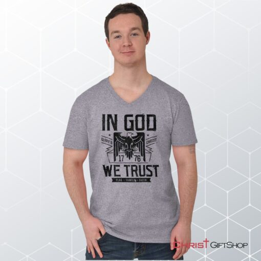 In God We Trust V Neck Unisex Shirt, Hoodie, Sweatshirt, Christian Shirt