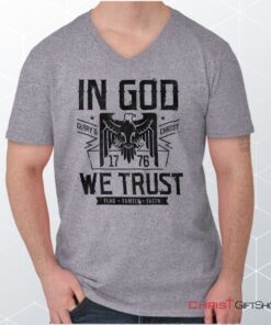 In God We Trust V Neck Unisex Shirt, Hoodie, Sweatshirt, Christian Shirt