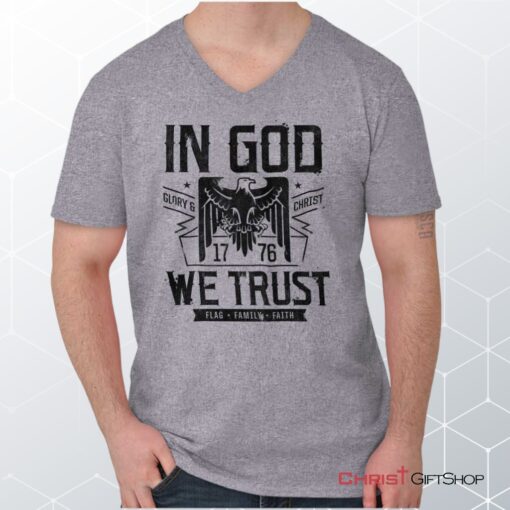 In God We Trust V Neck Unisex Shirt, Hoodie, Sweatshirt, Christian Shirt