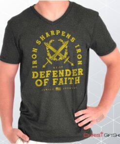 Iron Sharpens Iron V Neck Unisex Shirt, Hoodie, Sweatshirt, Jesus Shirt