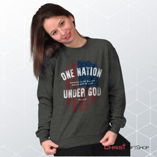 One Nation Under God Unisex Shirt, Tank, Sweatshirt, Christian Faith Shirt