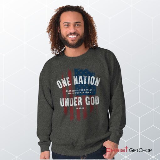 One Nation Under God Unisex Shirt, Tank, Sweatshirt, Christian Faith Shirt