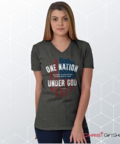 One Nation Under God V Neck Unisex Shirt, Hoodie, Sweatshirt, Christian Gifts