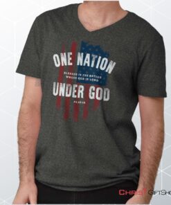 One Nation Under God V Neck Unisex Shirt, Hoodie, Sweatshirt, Christian Gifts