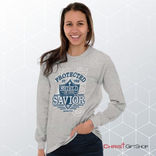 Shield of our Savior Long Sleeve Shirt, Jesus Shirt