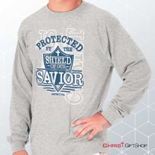 Shield of our Savior Long Sleeve Shirt, Jesus Shirt