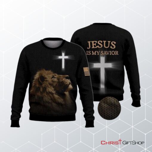 Jesus Is My Savior Ugly Christmas Sweater, Jesus Christmas Sweater