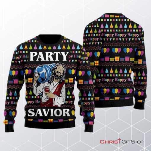 Jesus Party Ugly Christmas Sweater, Jesus Christmas Sweater