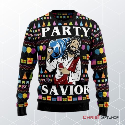 Jesus's Party Ugly Christmas Sweater, Jesus Christmas Sweater