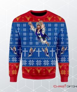 Super Jesus Ugly Christmas Sweater, Jesus Christmas Sweater